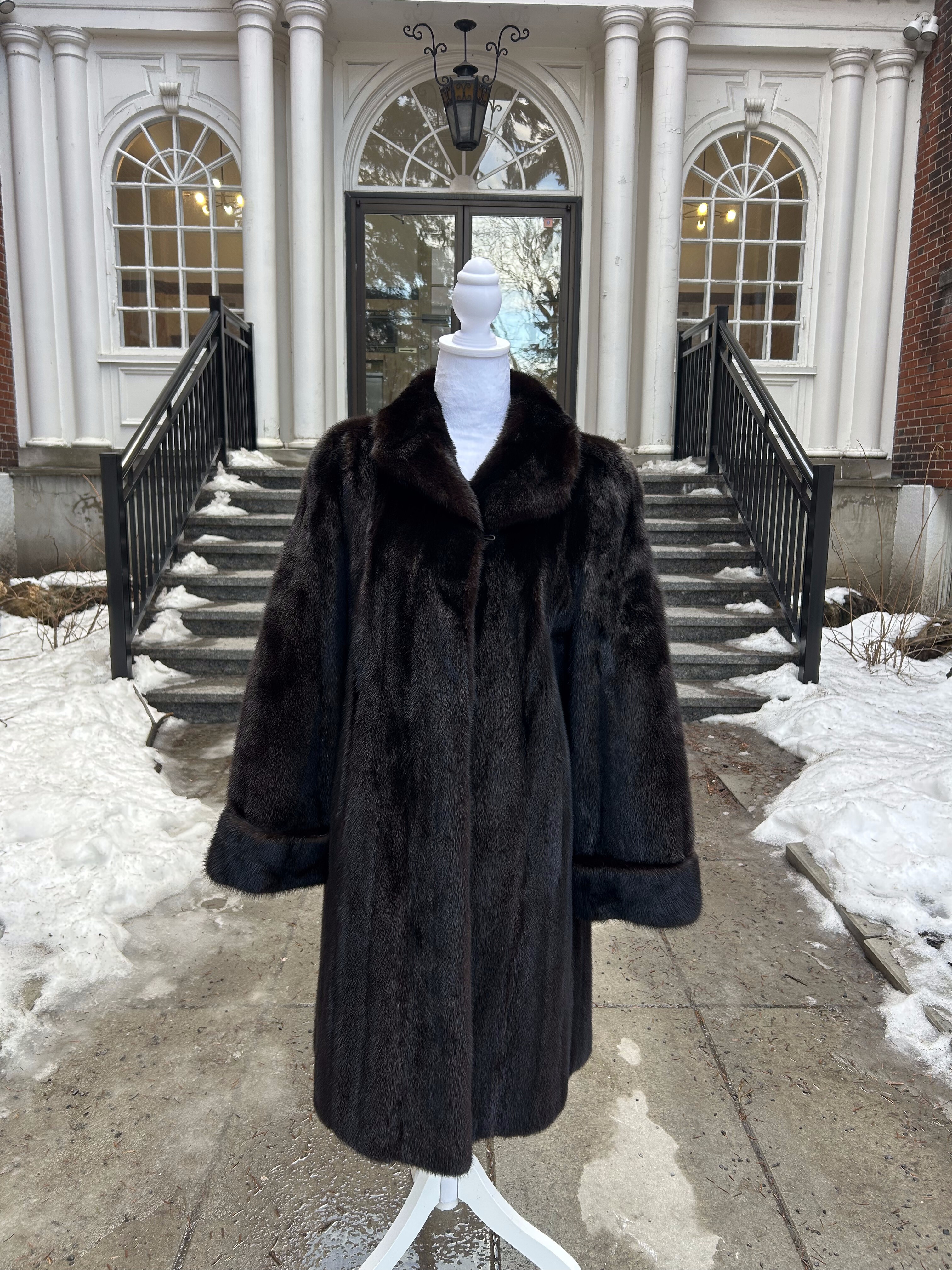 Dark Ranch Mink 3/4 Length Coat