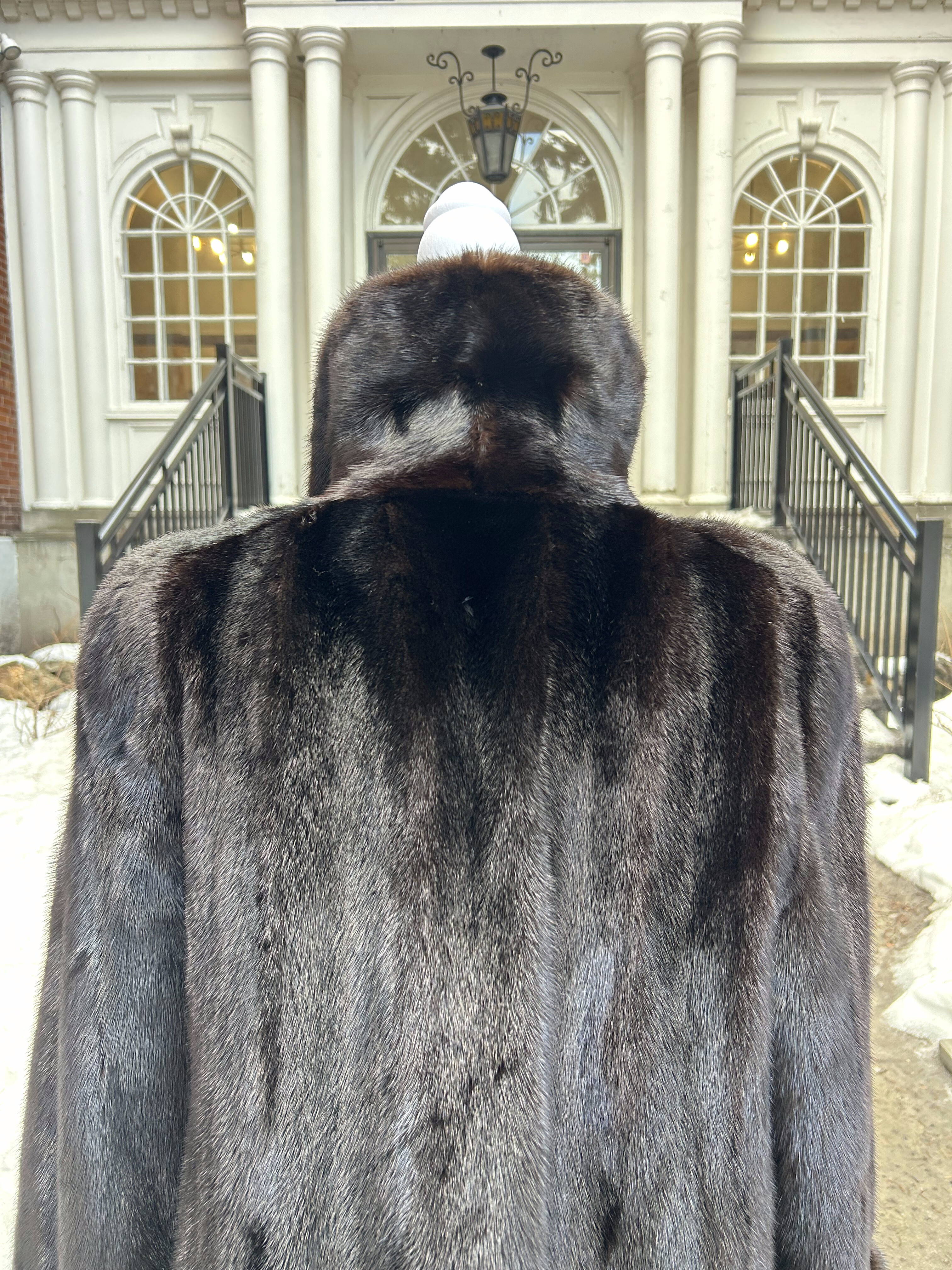 Dark Ranch Mink 3/4 Length Coat