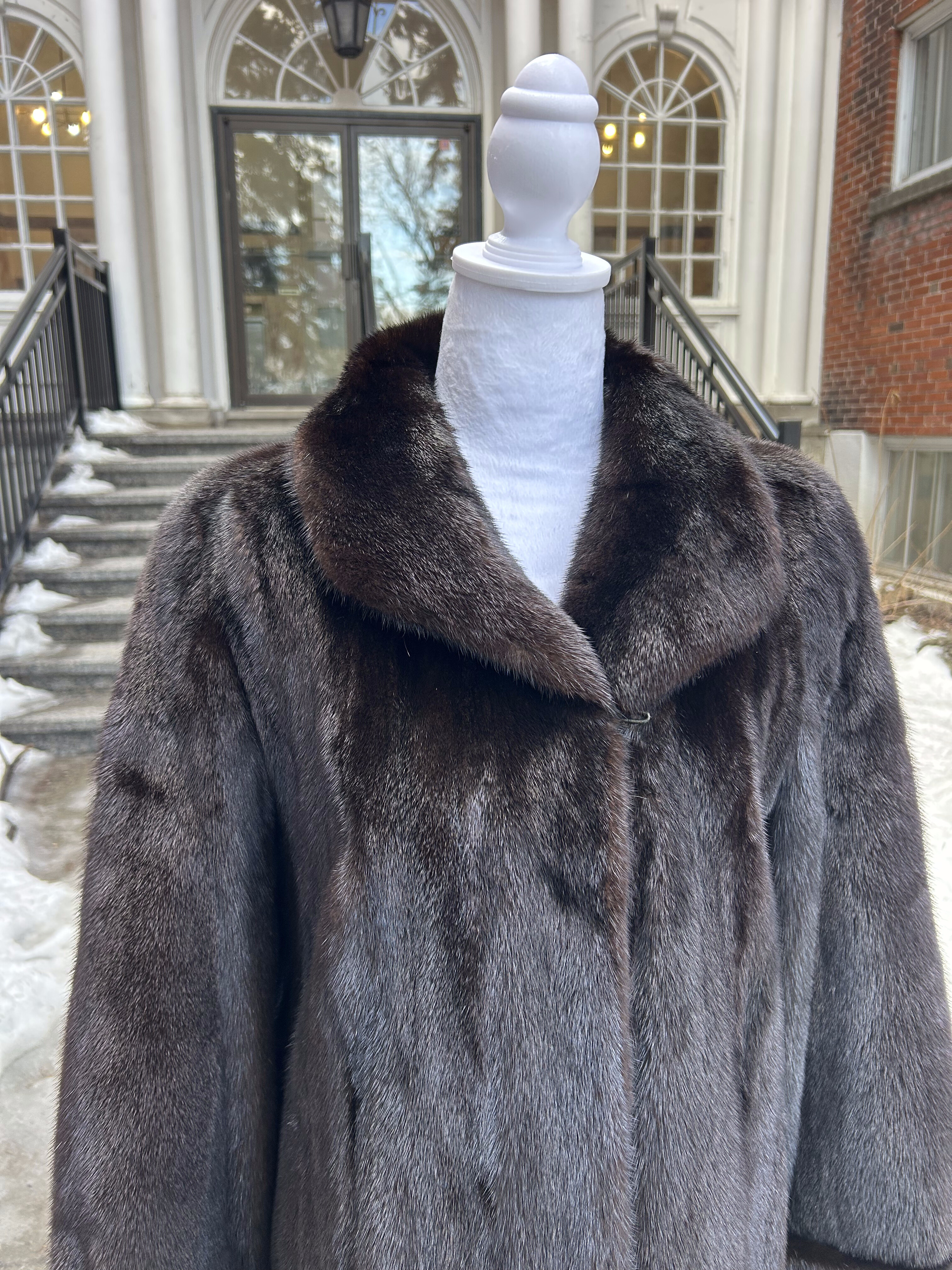 Dark Ranch Mink 3/4 Length Coat