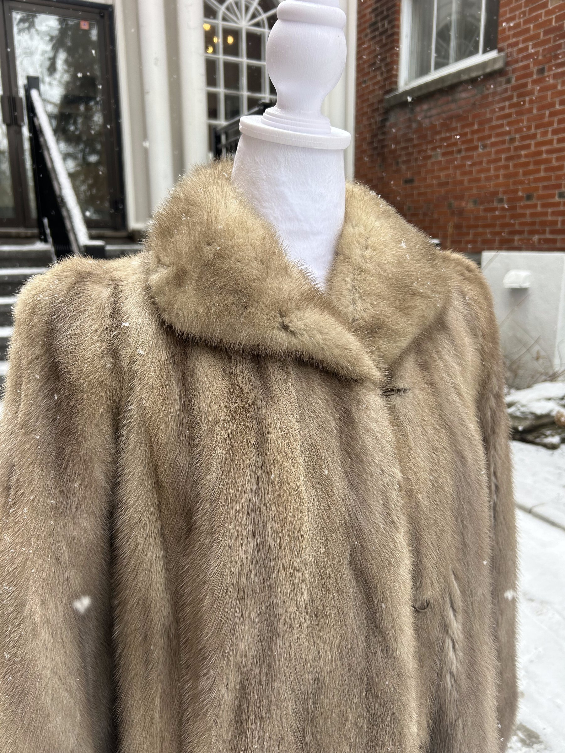 Female Pastel Mink 7/8 Length Coat