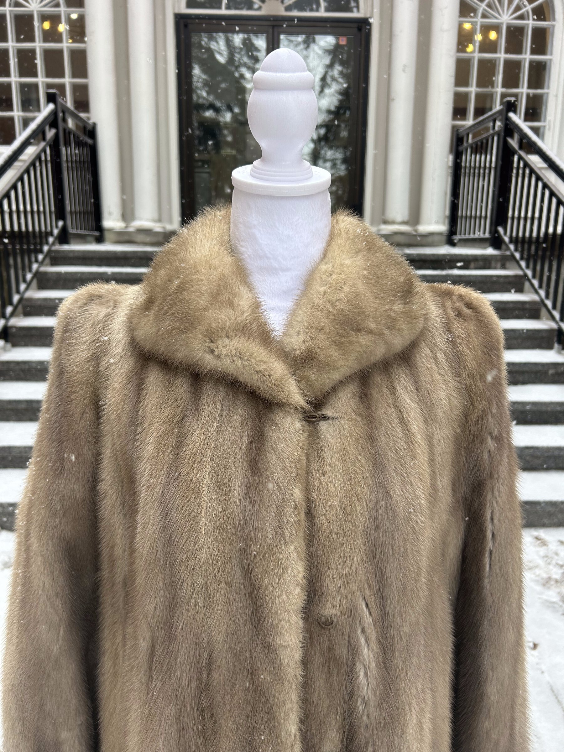 Female Pastel Mink 7/8 Length Coat