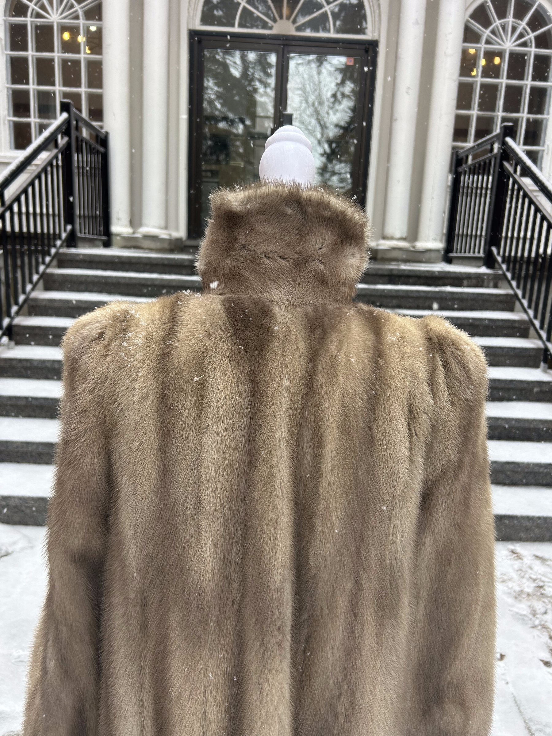 Female Pastel Mink 7/8 Length Coat