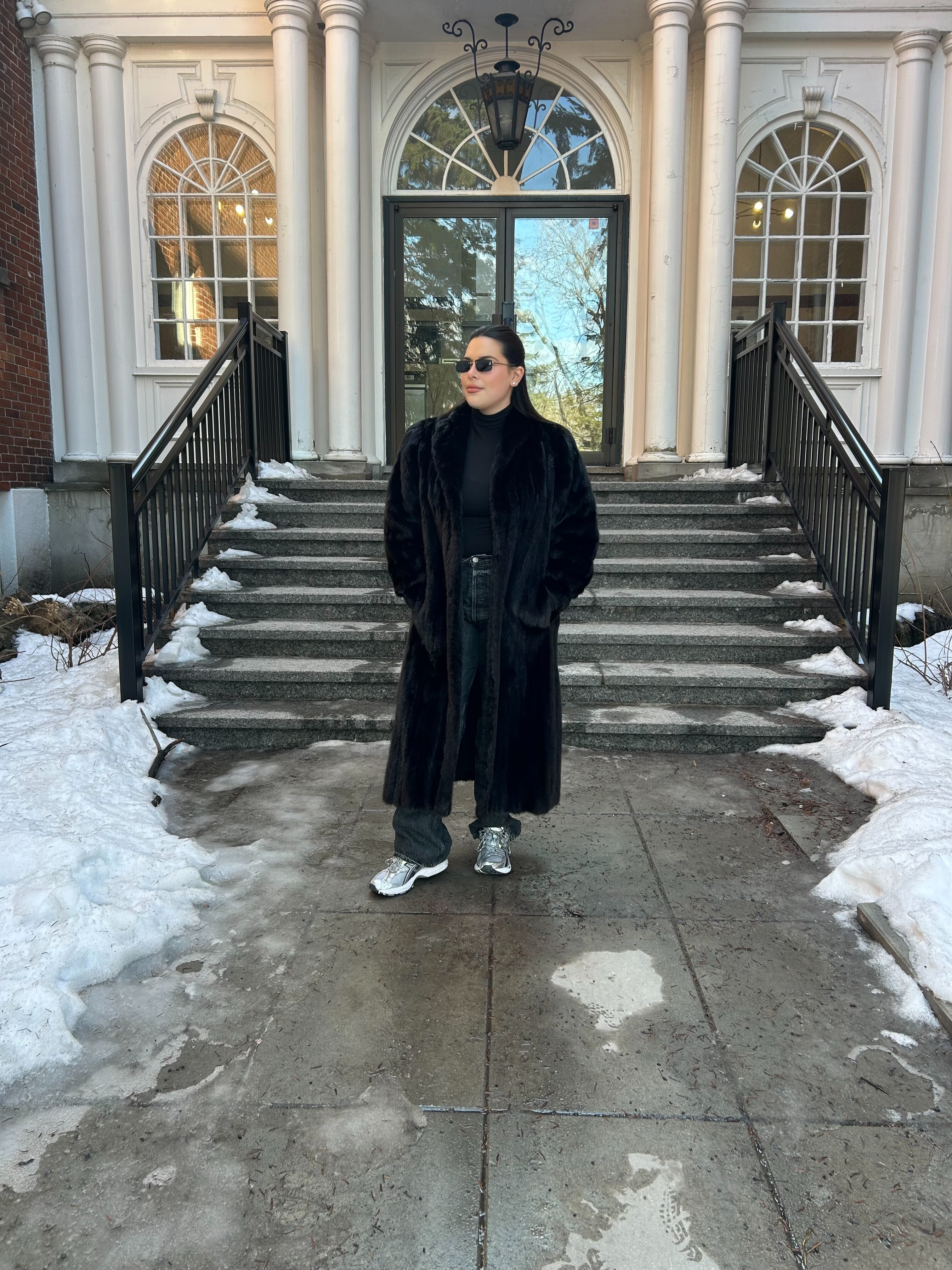 Female Dark Ranch Mink Full-Length Coat