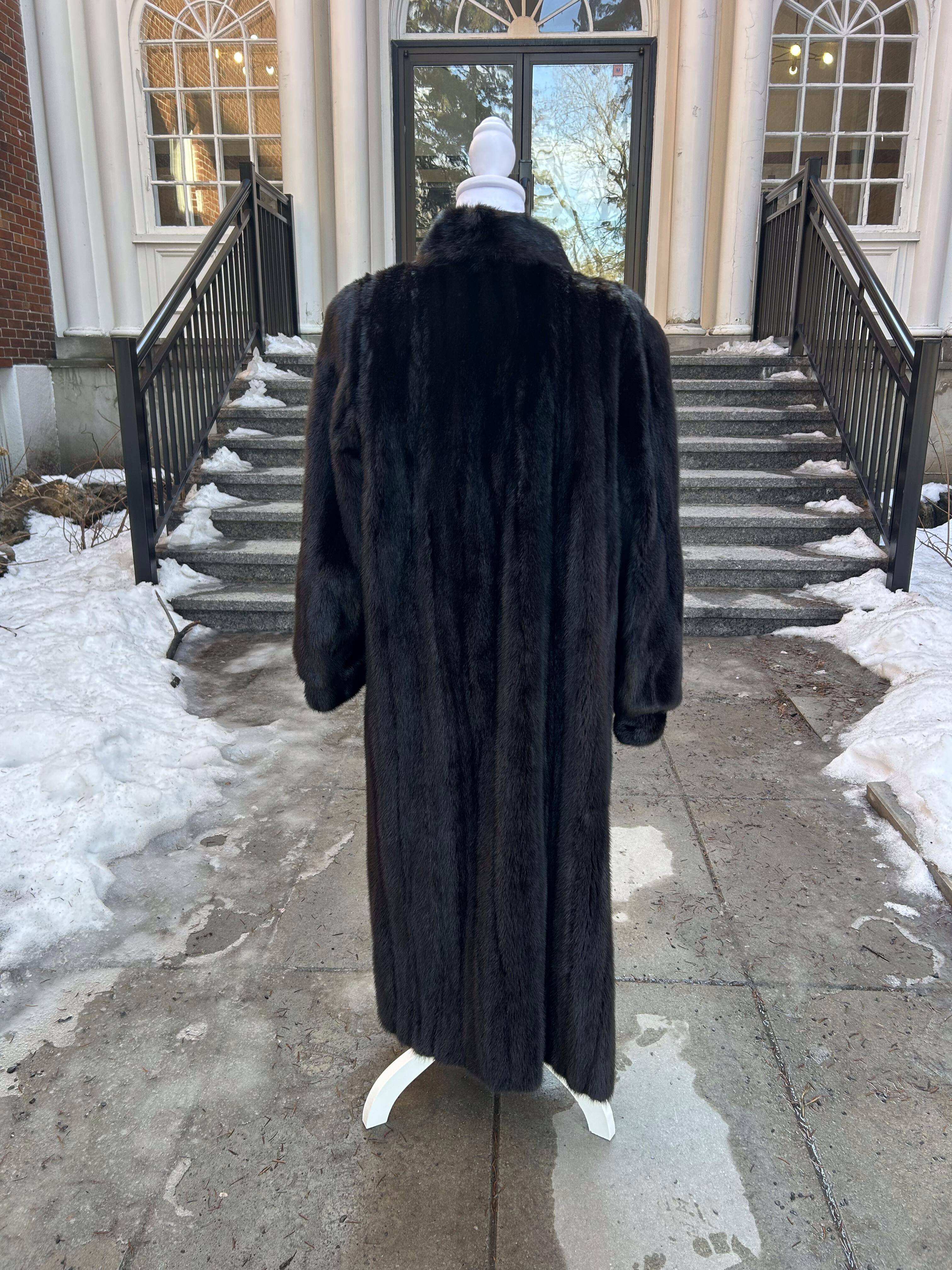 Female Dark Ranch Mink Full-Length Coat