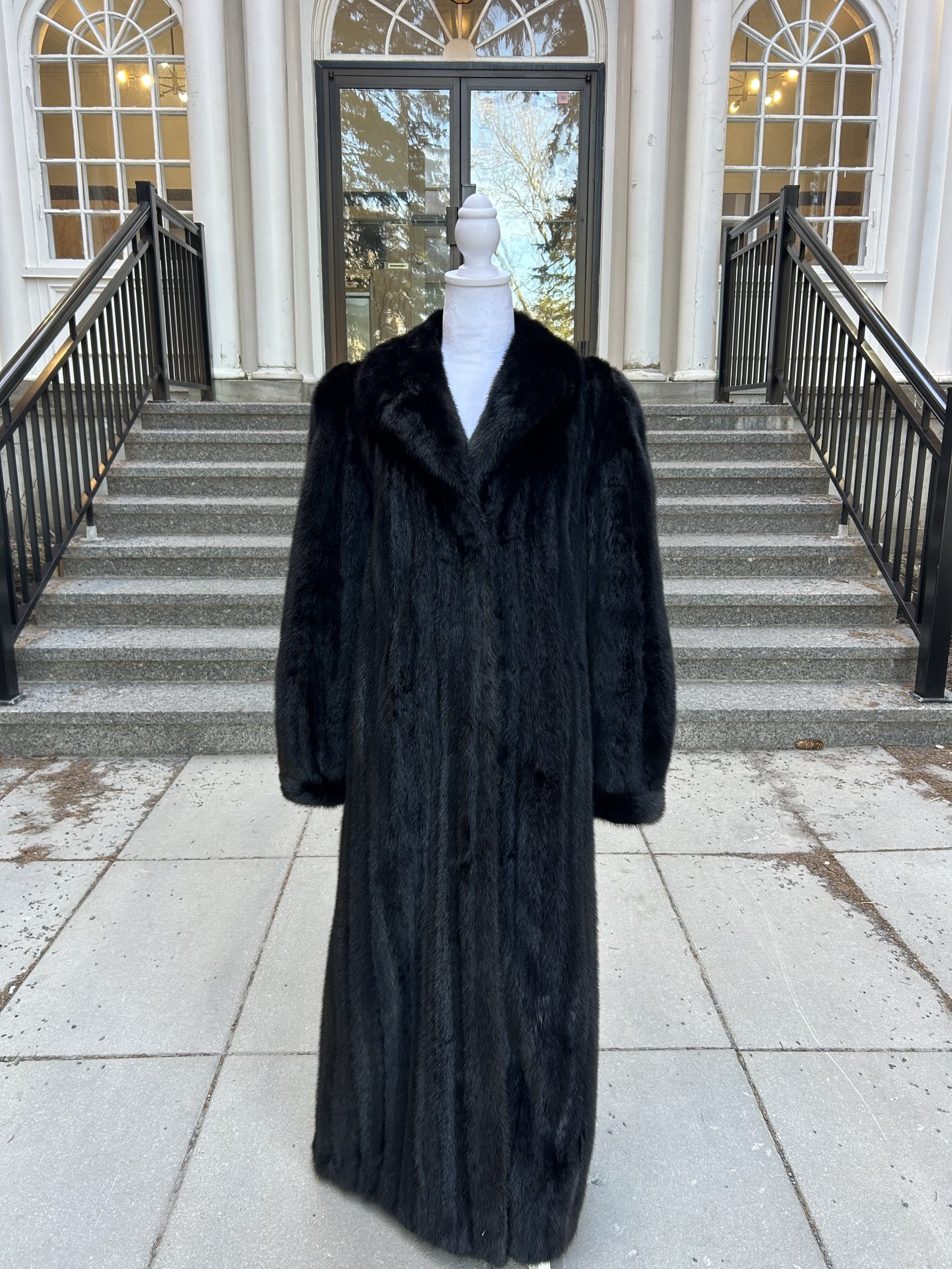 Black Female Mink Full Length Coat 