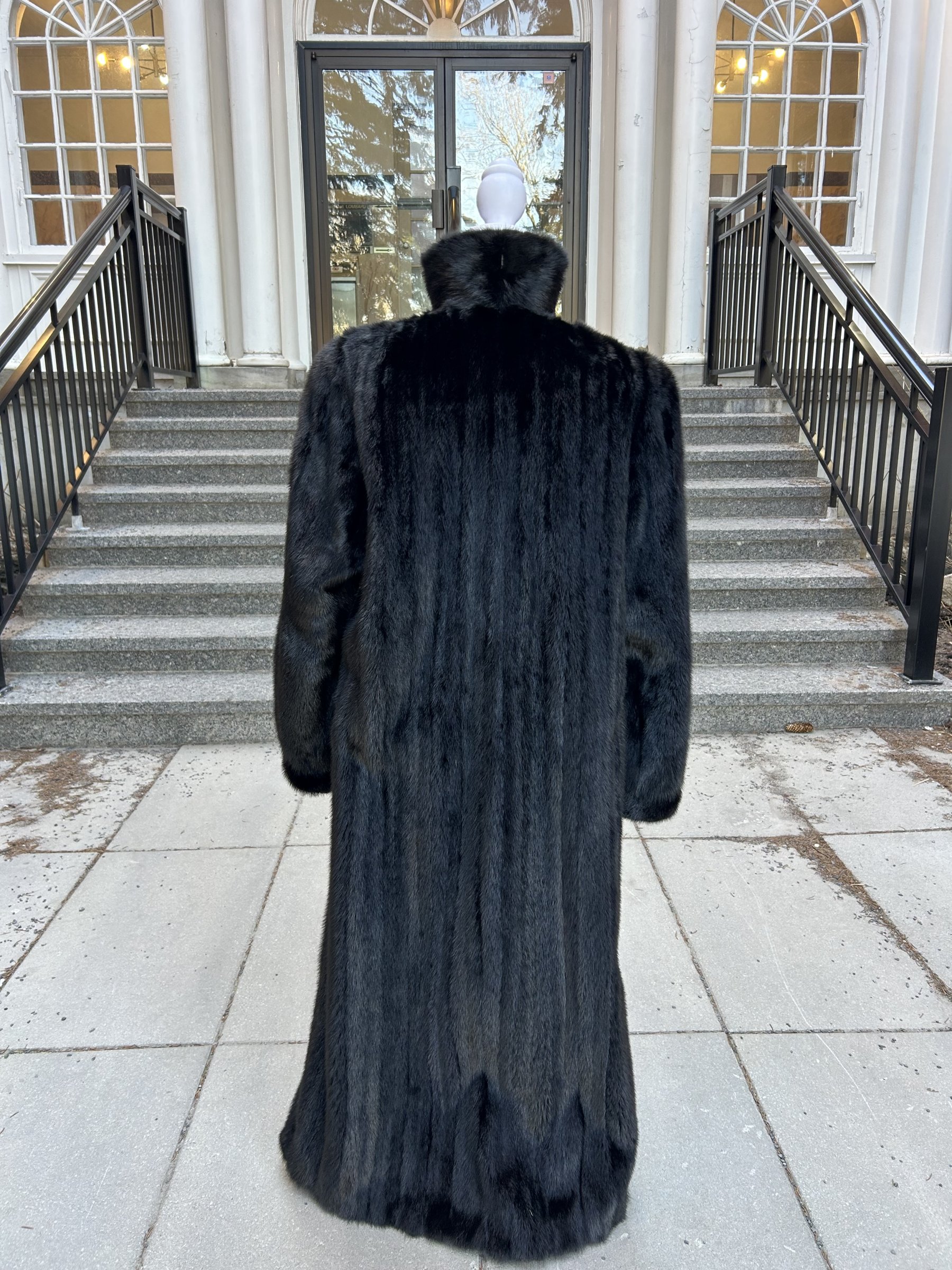 Black Female Mink Full Length Coat 