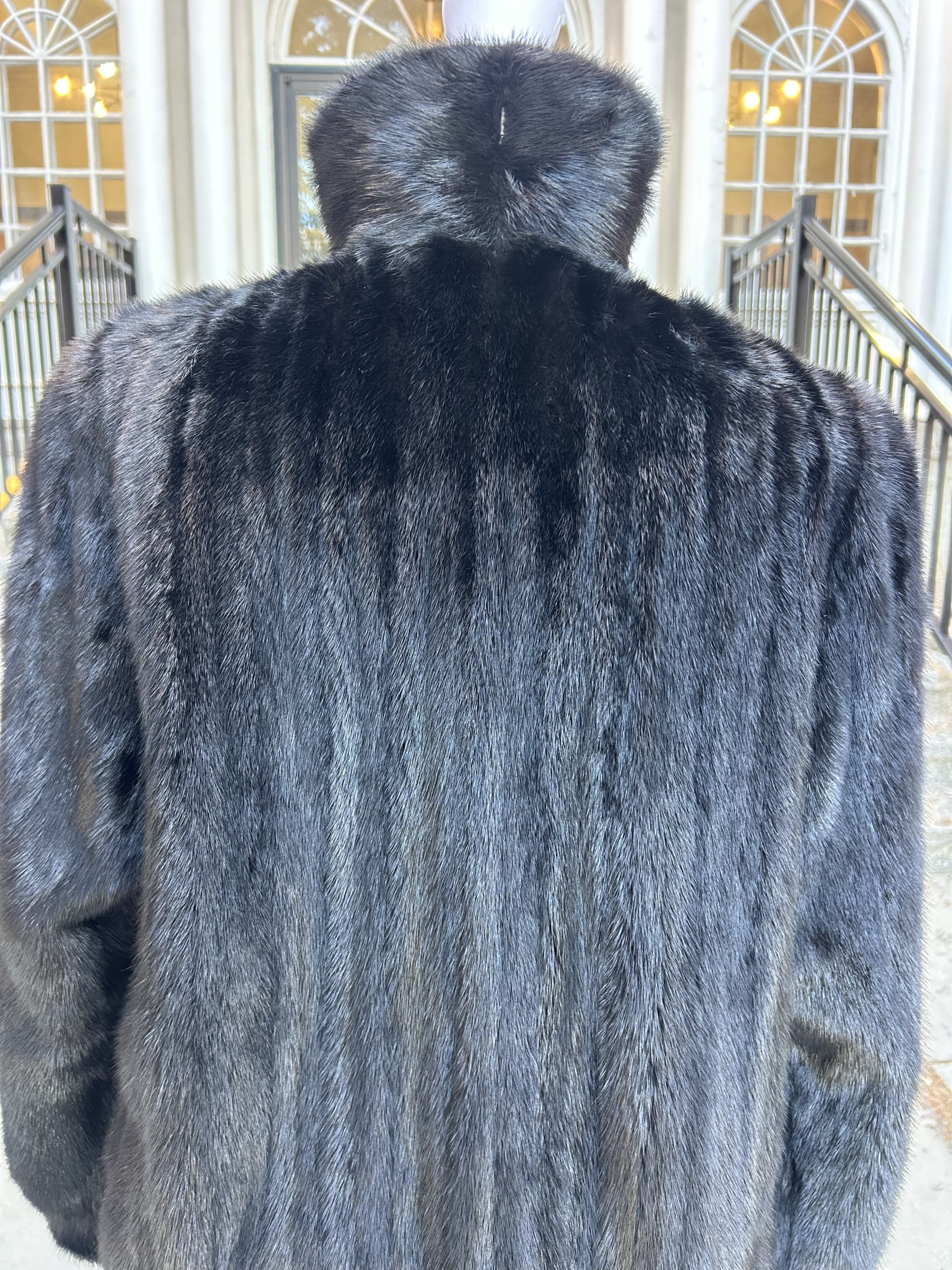 Black Female Mink Full Length Coat 