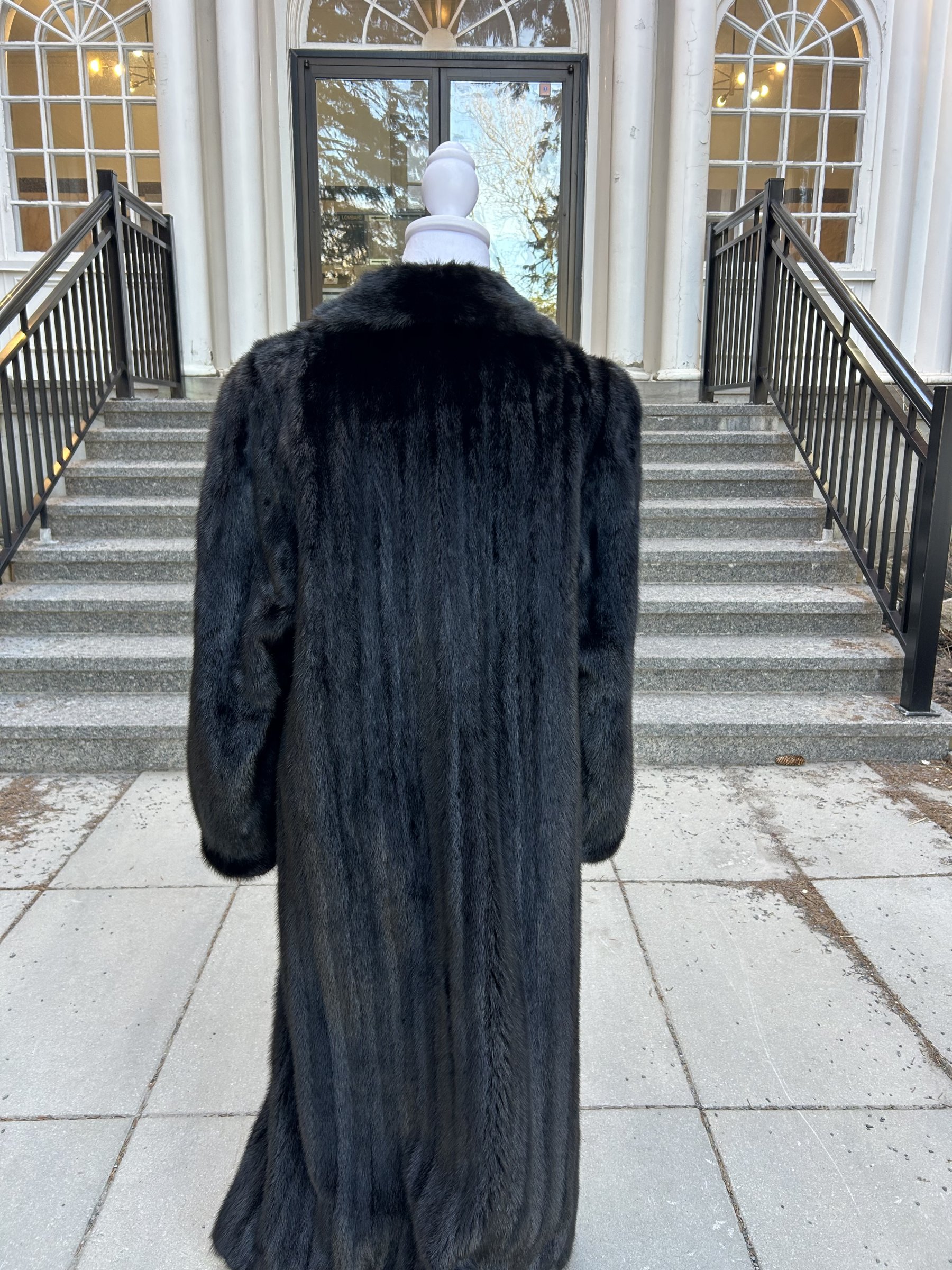 Black Female Mink Full Length Coat 